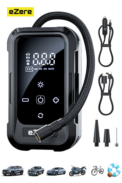 EZERE AirForce Pump X kablosuz lastik hava pompası GRI