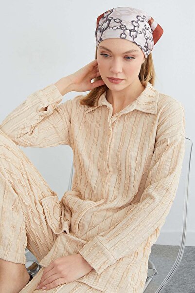 Fulla Moda Set casual din 2 piese din țesătură crep Fullamodest