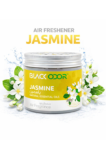 Black Odor Jasmine Air Freshener Jar with Natural Essential Oils for Car, Hom...