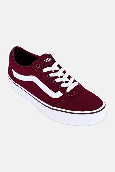 Vans Women Ward Lace Up Skateboarding Shoes, Maroon
