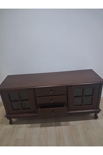 Bengi Ankara Mobilya Tv Sehpa Klasik Pencere ST 90567 Model Ahşap Kayın Aslan...