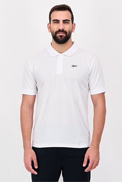 Reebok Men Sportswear Fit Short Sleeve Outdoor Polo Shirt, White