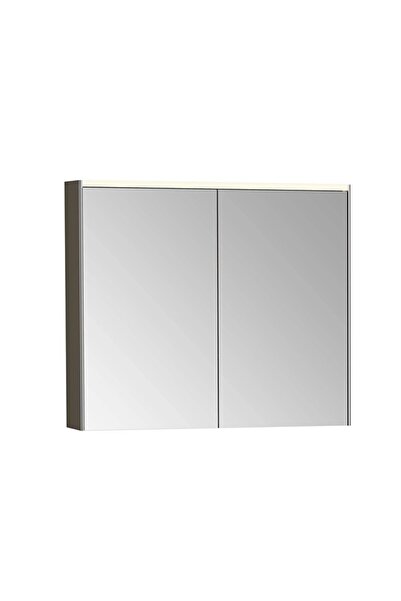 VitrA Aydınlatmalı Prime Dolaplı Ayna 80 cm Fırçalı Krom