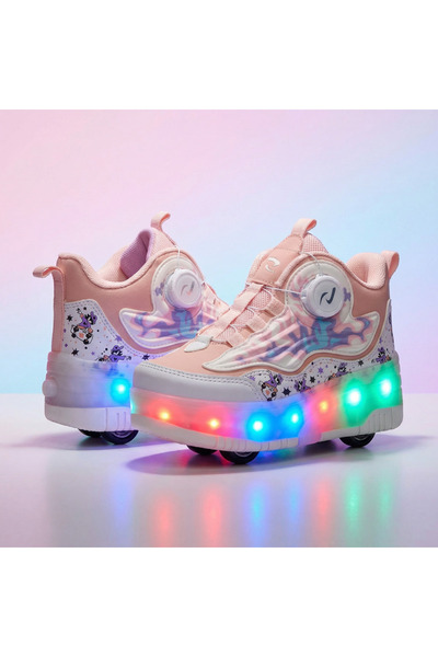 LE STYLE DE MARIE Wheeled Light-Up Roller Skate Shoes (Girls & Boys) | Patent...
