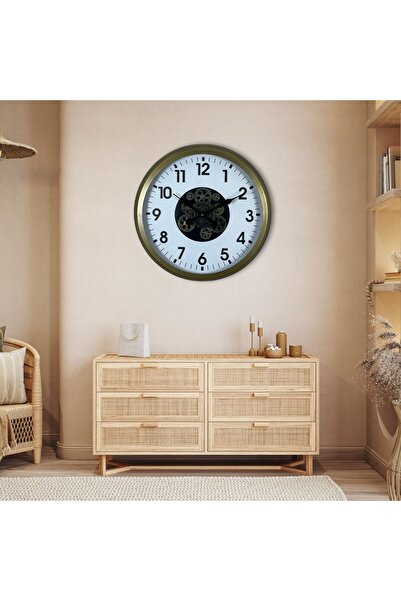 Nemere Antique 60 cm Classic Wall Clock with Wheel Nemerehome