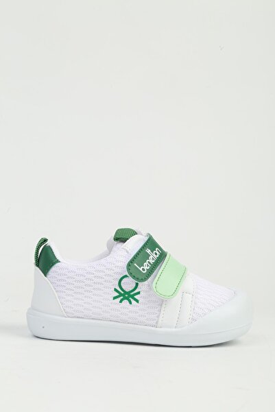 Benetton Pantofi sport pentru copii alb-verde BN-1540