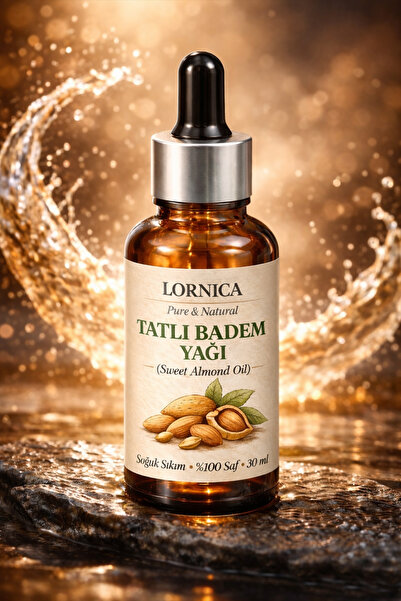 Lornica زيت اللوز الحلو النقي 100% المعصور على البارد، طبيعي وخالٍ من الإضافا...