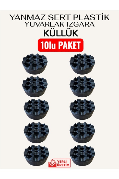 ZEDplast YANMAZ sert plastik yuvarlak ızgara küllük-10lu PAKET