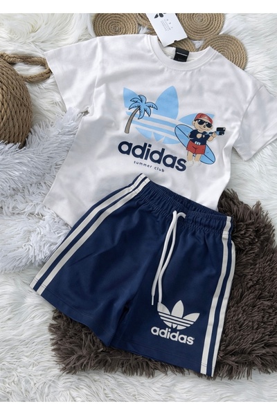 Alvadonna DEČAČKI KRAĆI PANTALONI I MAJICA SA MEDVJEDOM