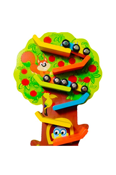 OEM Circuitul Veveriței – jucărie educativă cu rampe și mașinuțe din lemn