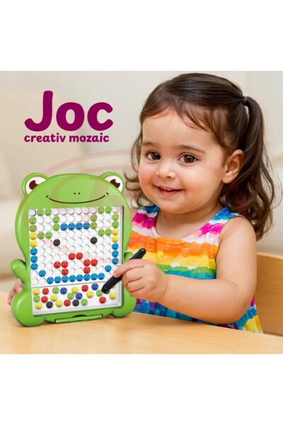 OEM Tabla de desen mozaic cu bile magnetice, model Broscuță