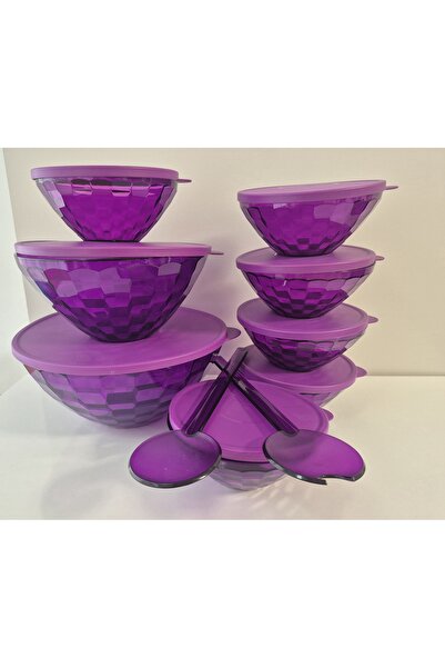 Tupperware Purple Diamond Set of 9 Pieces