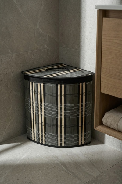 ACAR Σκανδιναβικό Γωνιακό Καλάθι από Μπαμπού - 50 εκ.