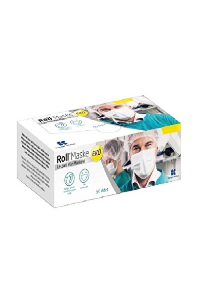 Roll Mavi 3 Katlı Cerrahi Maske 50li 1 Adet
