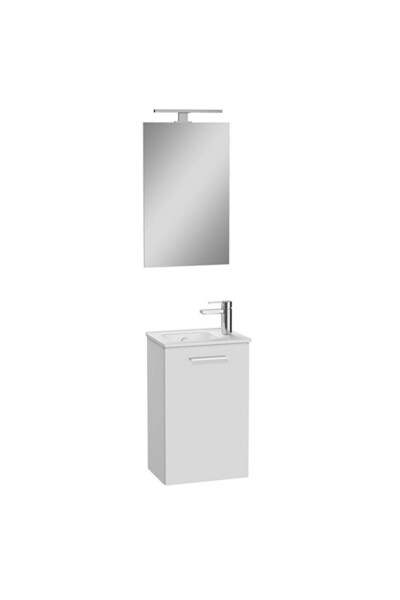 VitrA Mia Banyo Dolabı Seti 40 cm Parlak Beyaz (Ledli Ayna) 69576