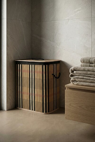 ACAR Coș dreptunghiular nordic din bambus - 50 cm