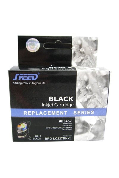 SPEED Съвместима касета LC227XLBK XL Черна за принтери Brother