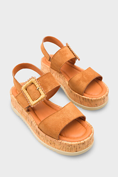 Riccon Women's Sandals 0012481 Tan Suede