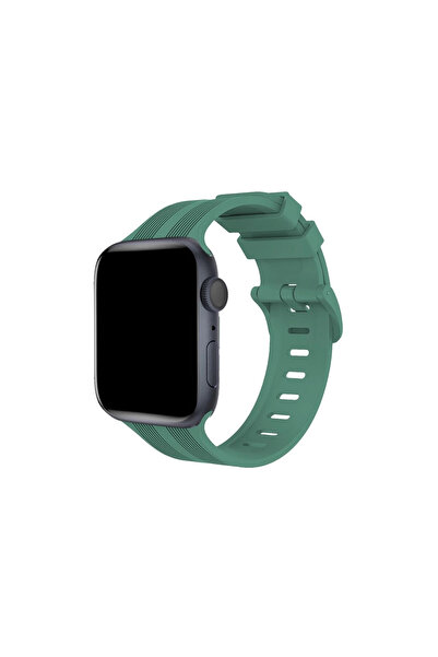 eco port ساعة 38 ملم Kr408 بحزام سيليكون مخطط (ليست ساعة) - أخضر