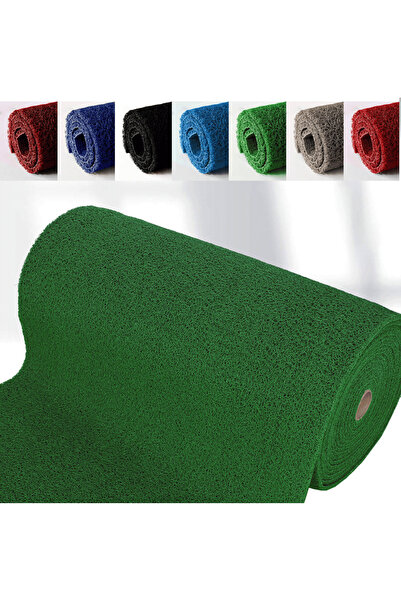 AatoliaRugs Kıvırcık Paspas 14 mm Yeşil Kaymaz Taban İç Dış Mekan Kapı Önü Da...