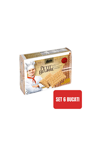 Nefis SET 6 BUCĂȚI - Biscuiți cu unt Petit Beurre 370 g