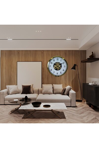 Leyaton Classic Gold 60 cm Wheel Wall Clock Lwlhm-Ytrs345