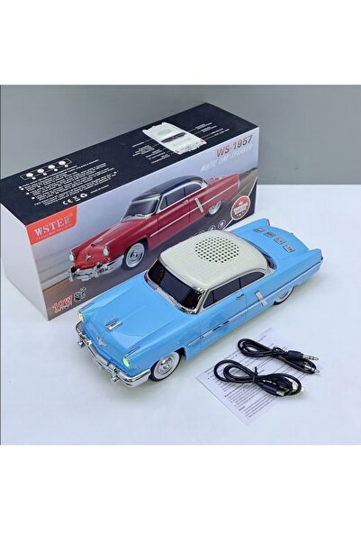 Tastech NOSTALJİK ARABA ŞEKLİNDE BLUETOOTH HOPARLÖR SD KART USB FM RADYOLU ŞA...