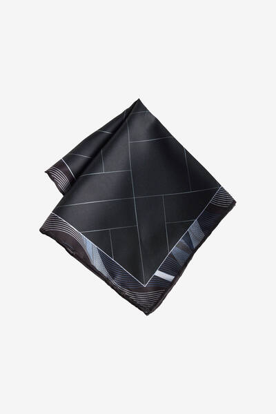 AC&Co / Altınyıldız Classics Men's Black Patterned Handkerchief