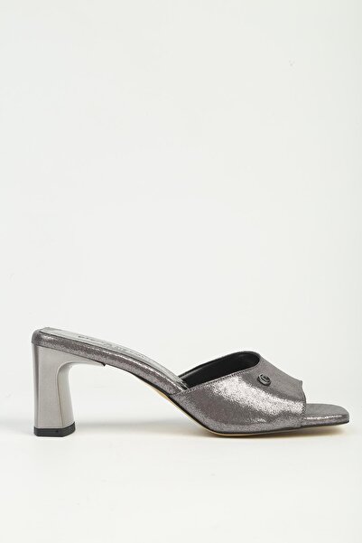 Pierre Cardin Women's Platinum Heeled Slippers Pc-7784