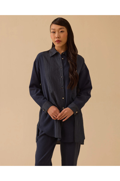 SCL Double Fabric Buttoned Tunic