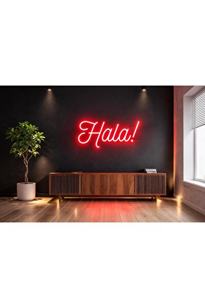 Slasa Hala LED Neon Wall Light Sign 27x61 cm Blue 6mm Acrylic Base Gaming Off...