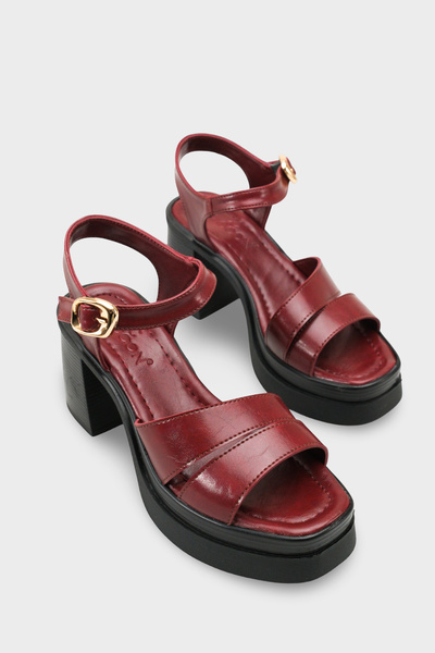 Riccon Women's Heeled Sandals 0012305 Cherry Rustic