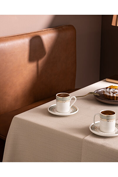 Madame Coco Lebrun 2-Person 4-Piece Gold Coffee Cup Set - Green - 90 ml