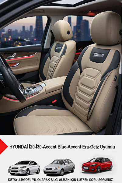 GM-DESIGN Titanium Series Luxury Linen Car Seat Cover-(Hyundai İ20-İ30-Accent...