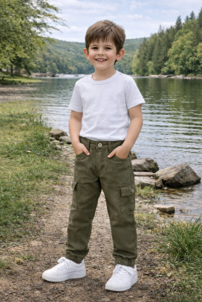 RİNDO KİDS Boy's Cargo Pocket Pants