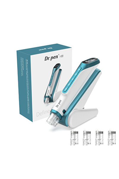 HydraPen Dr Pen H6 Serum Infusion Microneedling Device, Red and Blue LED, 4 C...