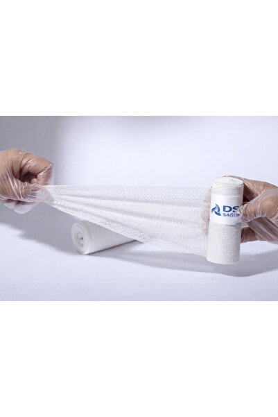 DS Sağlık Elastik Sargı Bezi 25’li Paket 10 cm x 2 m | Esnek, Hava Geçirgen, Kaymaz Medikal Bandaj
