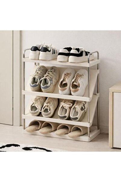 Generic Three-Layer Shoe Rack with Slanted Design