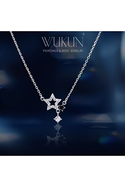 Silver 925 Necklace with Two Stars