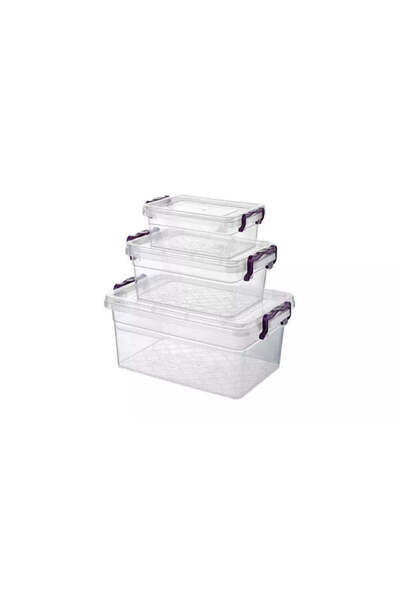 ASUDE 3 pcs Storage Box 300 ml+600 ml+1250 ml