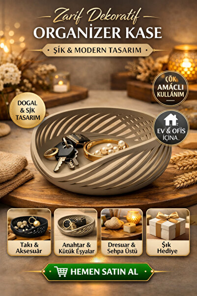 FLAMENT Modern Dekoratif Organizer Kase – Anahtarlık & Takı Düzenleyici Masa ...