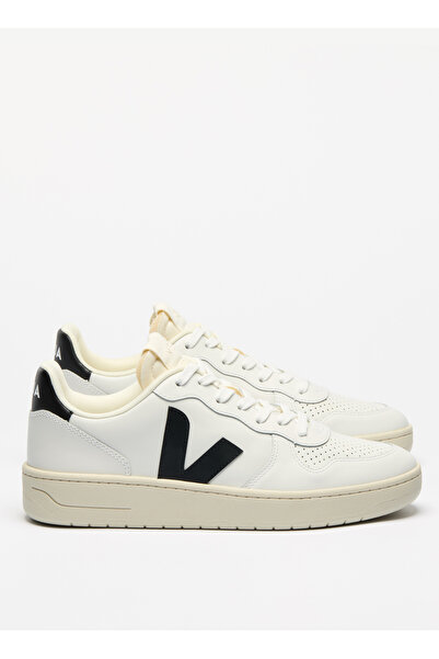 VEJA Beyaz - Siyah Erkek Sneaker V-10 Leather