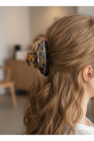 LUXENYA DESİGN Leopard Zebra and Marble Patterned Large Hairpin Set for Women...