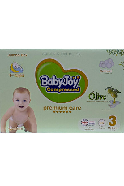 BabyJoy Olive Size (1) BOX6 To 12 kg 96 Diapers
