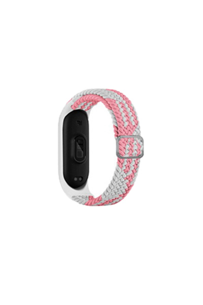 eco port Mi Band 6 Strap (Not a Watch) - Pink-White