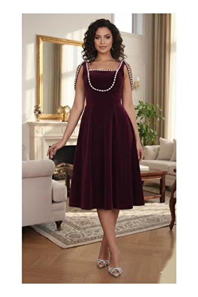 FULLJOY A soft, elegant Velvet dress distinguished by crystal embellishments ...