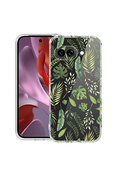 bestcase Αντικραδασμική θήκη για Google Pixel 10a, με σχέδιο πράσινων φύλλων,...