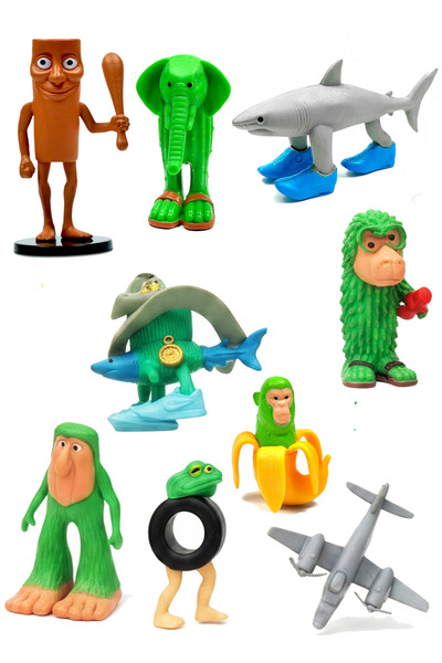 REZZOSS مجموعة 9 قطع من مجسمات ميم تونغ تونغ ساهور، لعبة إيطالية مضحكة ثلاثية...