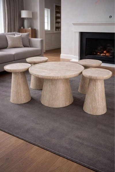 DEC22 Modern color serving table set