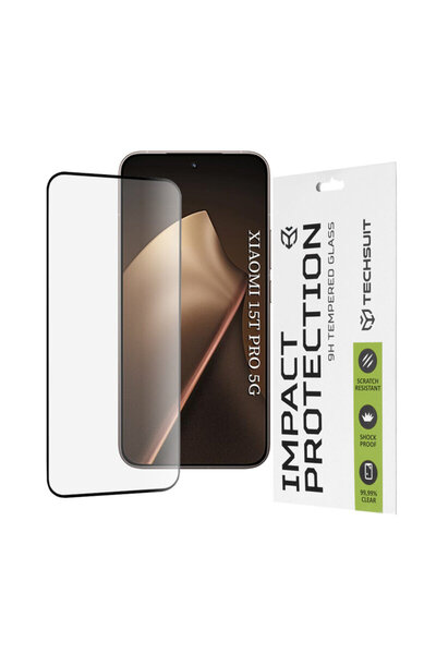 Techsuit Xiaomi 15T Pro 111D Sticlă completă cu adeziv, neagră